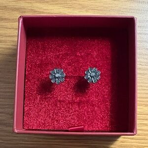 Silver Flower Stud Earrings